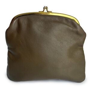 Bonnie Cashin for Coach Foldover Purse 60s Cashin Carry Mocha Leather Rare